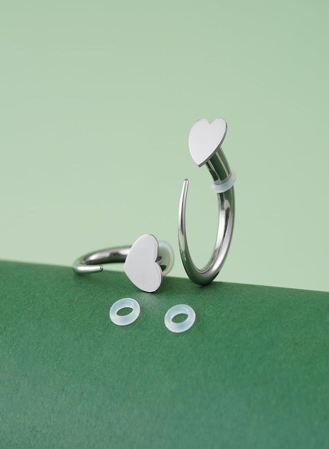 TBOSEN 18PCS Stainless Steel Stretching Kit Taper Bend Expander O-Ring Round | Flower | Heart | Cat Top Body Piercing Jewelry Set - Image 2